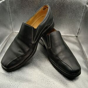 Sandro Moscoloni Black Leather Loafers Men's Size 9.5